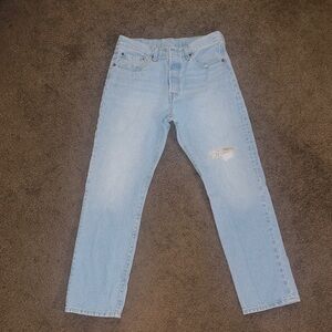 Classic 501 Light Blue Women's Straight Jeans- 30x30